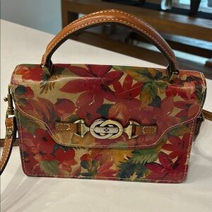 Red and Green Floral Crossbody Bag